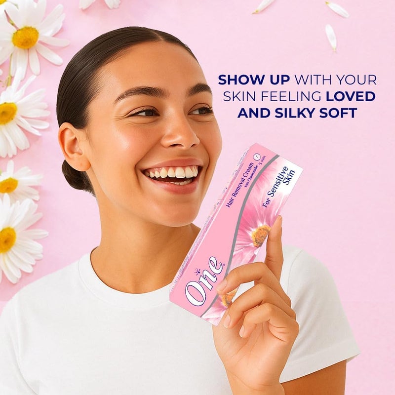 One Hair Removal Cream With Chamomile For Sensitive Skin - 140 Gm - Image 2